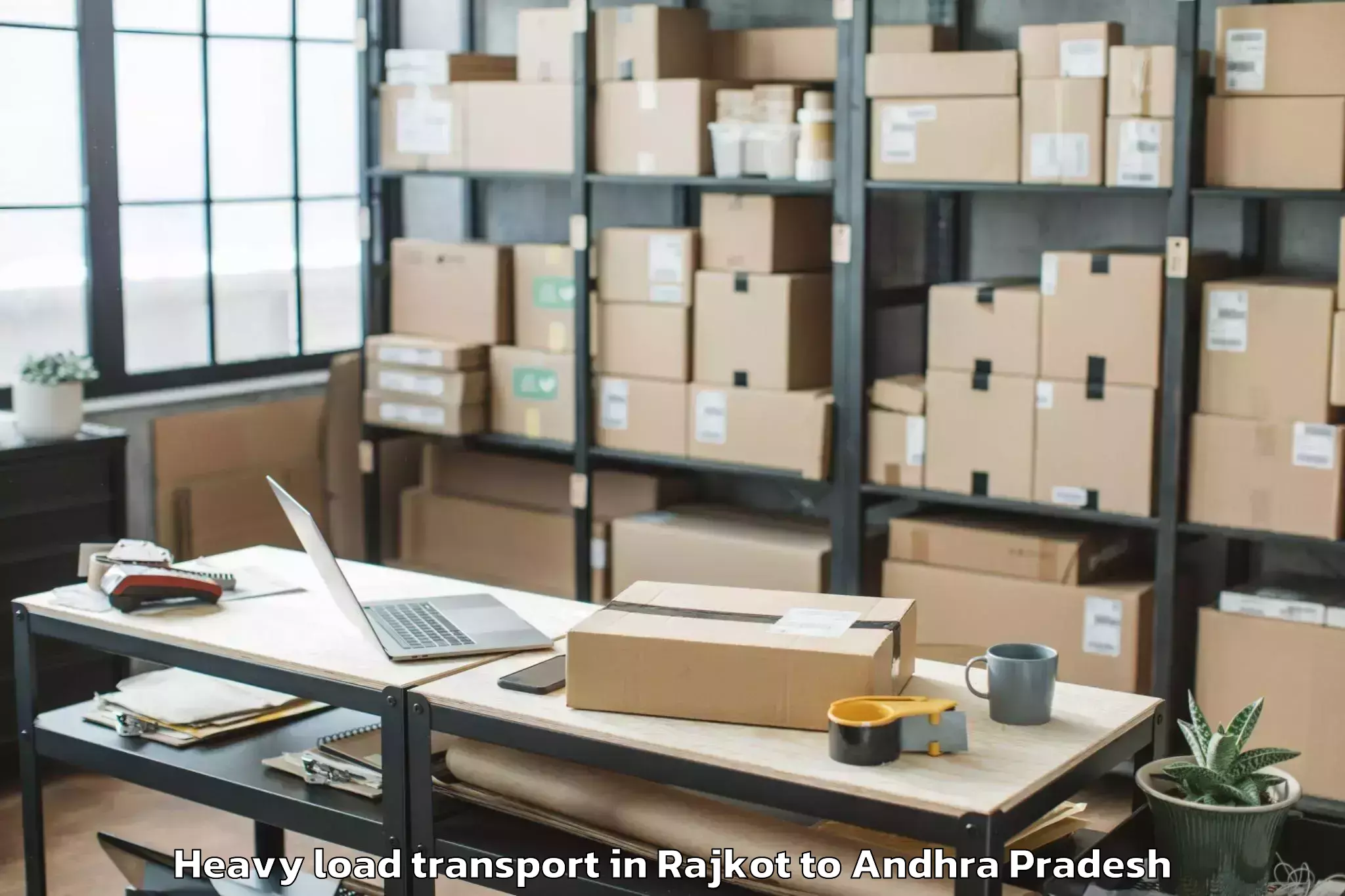 Book Rajkot to Mamidikududru Heavy Load Transport